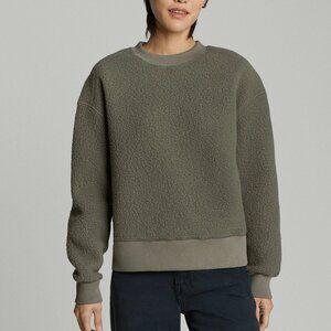 Everlane ReNew Teddy Overiszed Crew Fleece Sweatshirt (Women's XS)